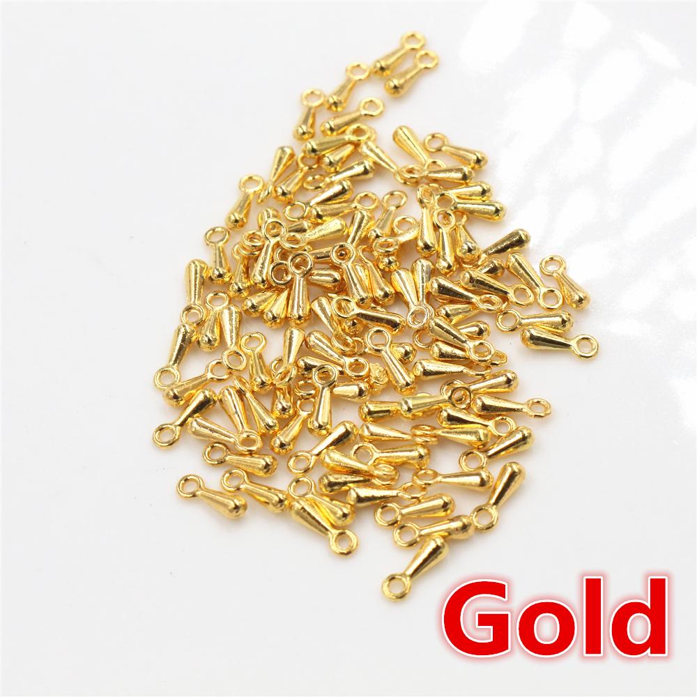 7*3mm 100pcs/Lot  6 Colors Pendant Necklace End Caps Charms For Necklace Bracelet Earrings Jewelry Findings Accessories for DIY