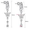 Faux Fake Belly Butterfly Fake Belly Piercing Clip On Umbilical Navel Fake Pircing Zircon Cartilage Clip On Earring Body Jewelry