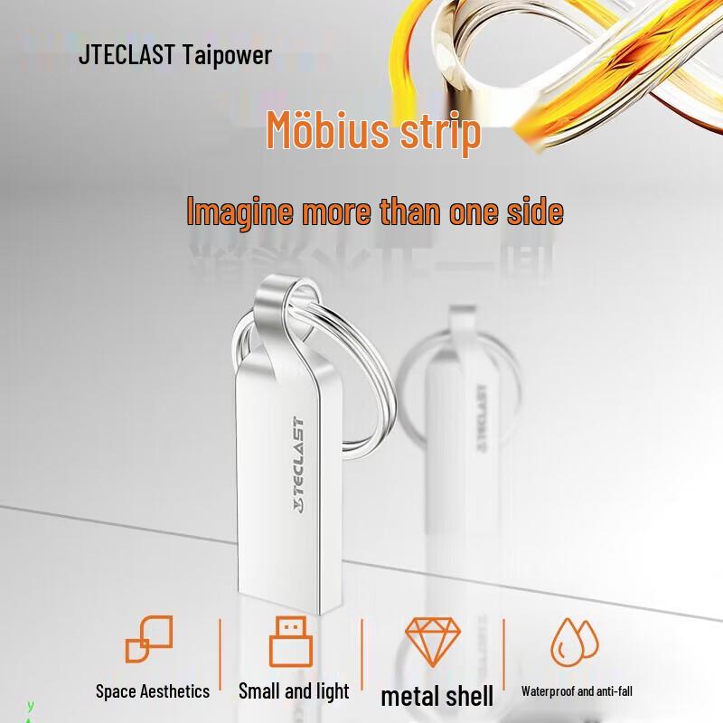 TECLAST 64GB Mini Wasserdichter USB 2.0 Metall-Speicherstick