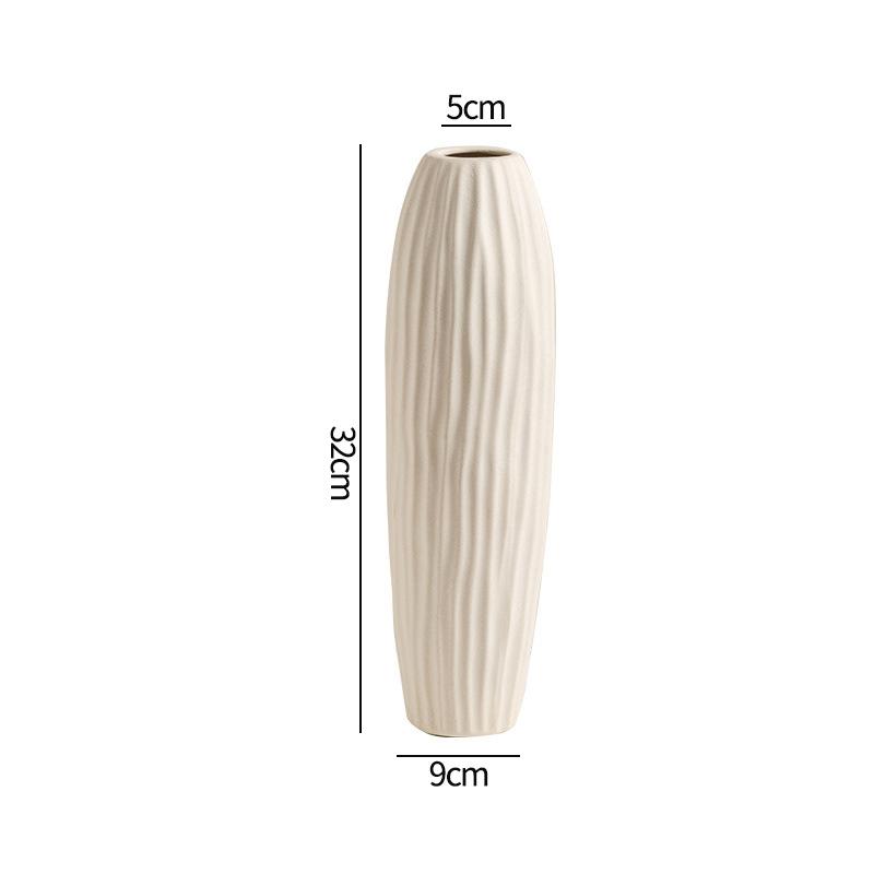French Style Ceramic Vase White Flower Vase Modern Decorative Vases for Bouquet Farmhouse Living Room Wedding Table Centerpieces