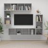 VidaXL TV Stand Set 4 Pcs Concrete Grey Engineered Wood
