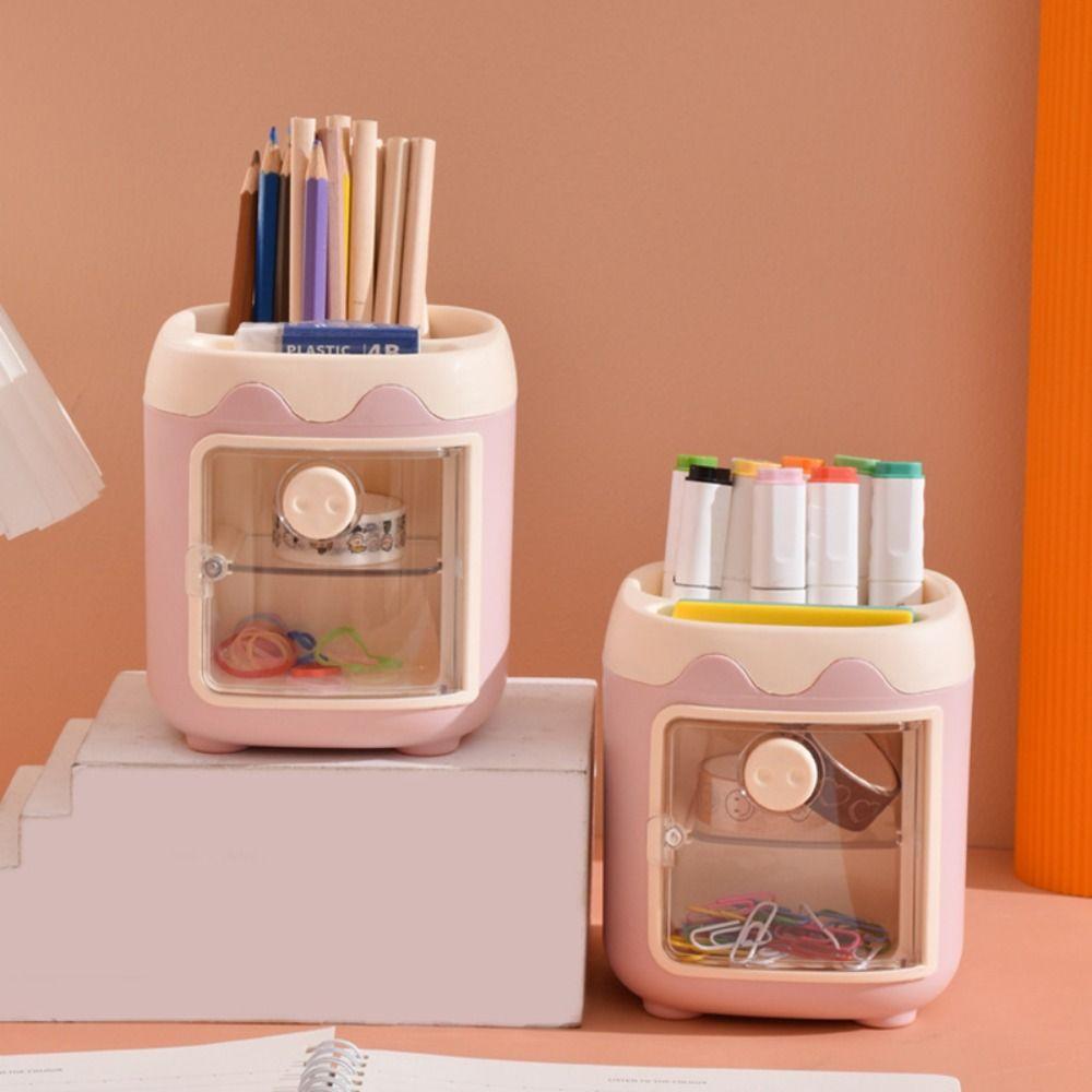 Pig/Car Shaped Pen Holder Multifunctional Makeup Brush Holder Cute Pen Barrel  School Office