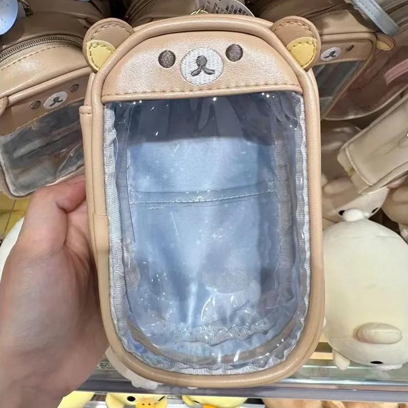 Cartoon Bear Clutch Bag Couple Anime Leisure Bear Pu Coin Purse Mobile Phone Bag Storage Key Wallet Exquisite Gift