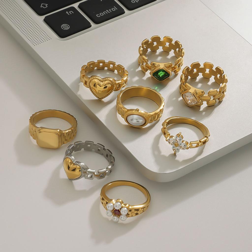 Bracelet ring titanium steel women's niche design ring finger ring stainless steel jewelry