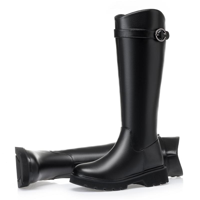 Fashion AIYUQI High Boots Female Genuine Leather 2025 New Winter Wool Warm Women's Long Boots Large Size Riding Boots Women