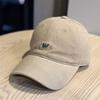 Simple letter W embroidery baseball cap unisex spring and summer breathable sunshade cap showing face small versatile wide brim