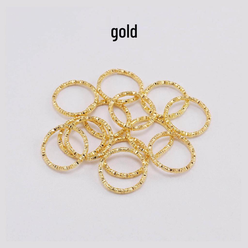 DIY Jewelry Accessories: Embossed Jump Ring & Single Connecting Ring Set for Crafting