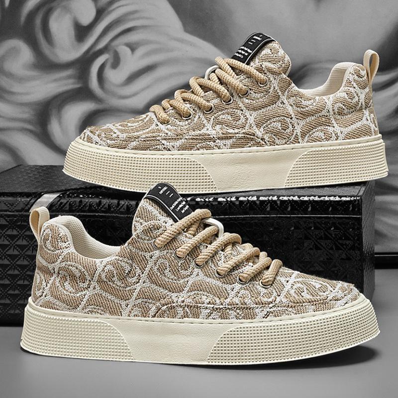 2025 Men's Sneakers Fashion Printed Canvas Shoes Low Top Soft Sole Platform Shoes Designer Men's Shoes Zapatillas Para Hombre
