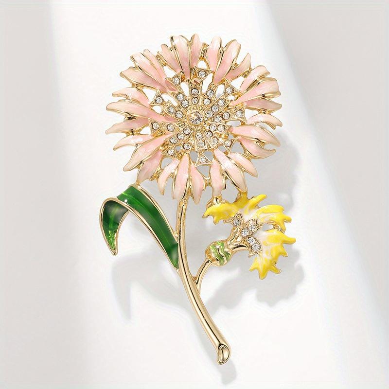 

Высококлассные Женские Девушки Мода Элегантная Хрустальная Брошь-Значок с Ромашкой Модная Изысканная Женская Свадебная Вечеринка Булавка Ювелирные Изделия Пряжки