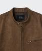 MUSINSA STANDARD Synthetic Suede Racer Jacket [Light Brown]