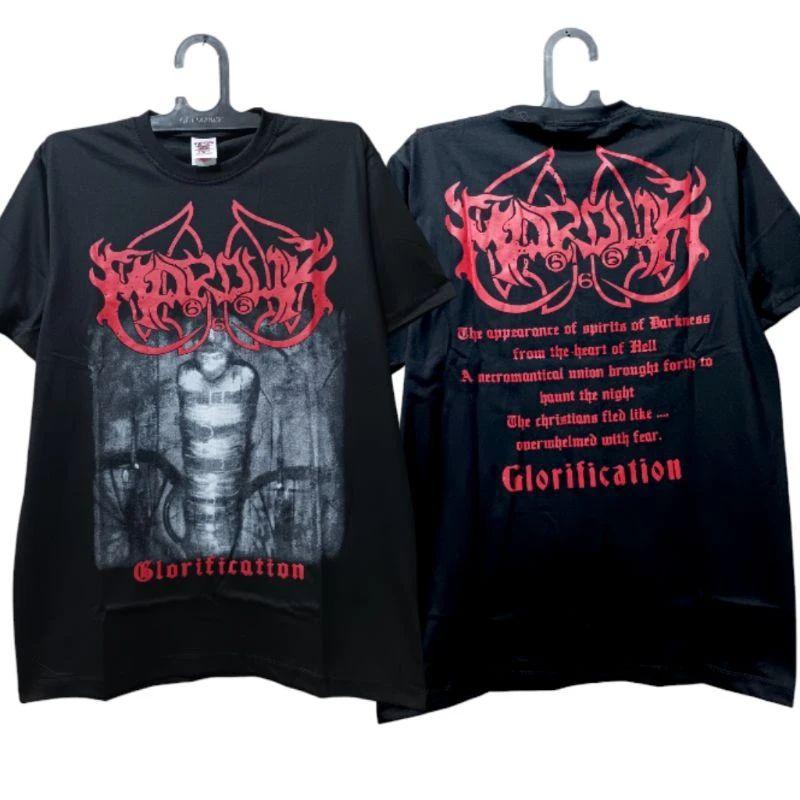 Gothic Punk Rock Tops GORGORTH Black Metal Tshirt Cotton Short Sleeves Print Casual Loose Streetwear Vintage T Shirts Unisex