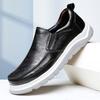 Fashion Soft Bottom Cowhide Loafers Men's Lightweight Slip-On Leather Shoes Wear-Resistant Driving Casual Shoes New Male Walking Flats