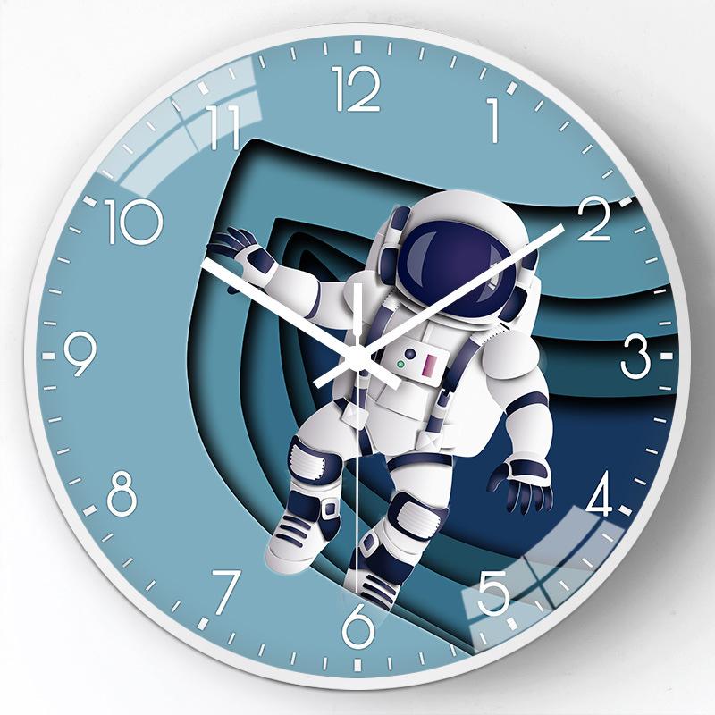 8-inch 20cm Wall Clock Children's Room Bedroom Mute Clock Living Room Children's Planet