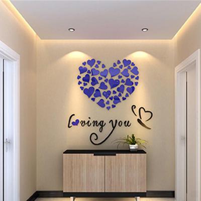 Love Heart DIY Removable Vinyl Kalkomania Art Mural Naklejki Ścienne Wystrój Pokoju