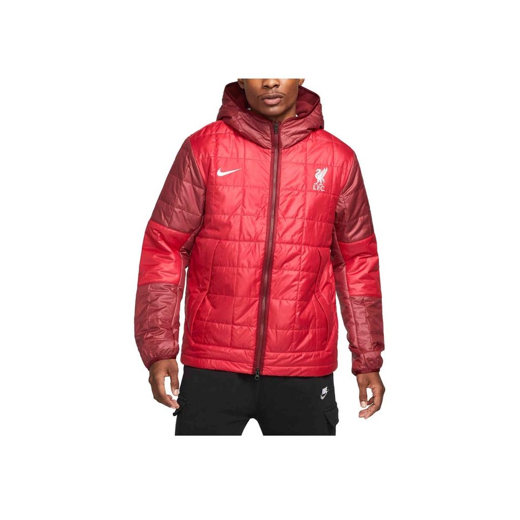 Nike Saison 21-22 Liverpool Lässige Warme Kapuzen-Baumwolljacke Herrenjacke Rot DM0608-677