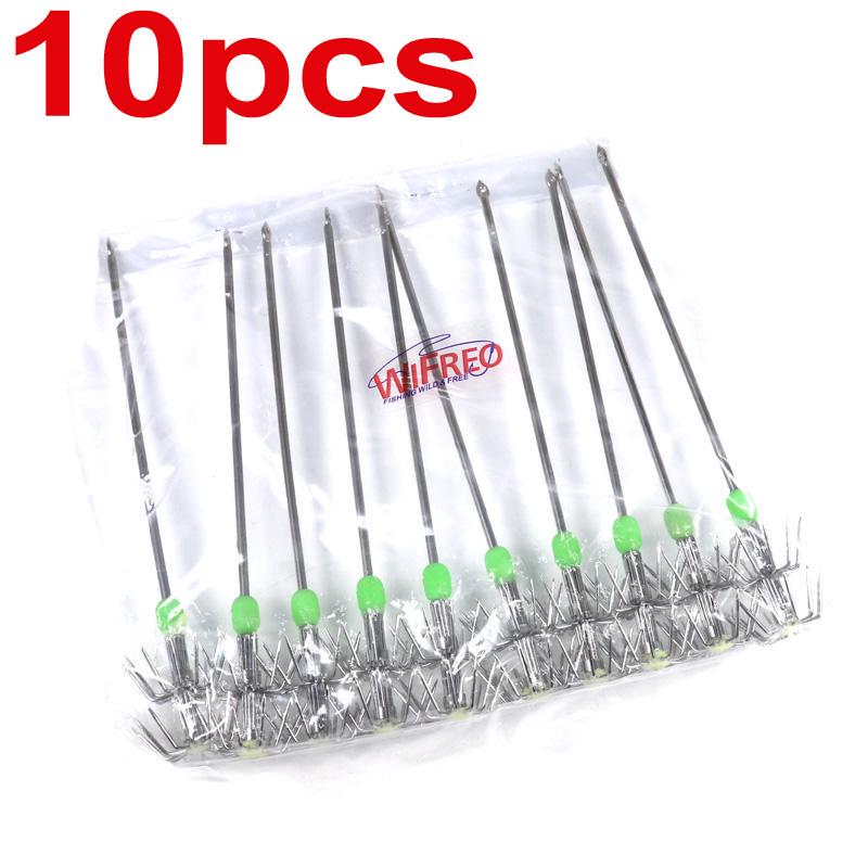 

10 шт./лот, 15 см, светящиеся зеленые крючки из нержавеющей стали, 2 этапа, кальмар, осьминог, чернильница, кальмары, рыболовные джиг-крючки, оптовая продажа