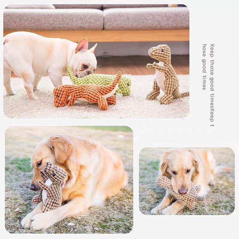 Plush Sound Toy For Dogs And Cats Durable And Chewable Pet Toy For Teeth Grinding And Stress Relief Orange
