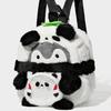 Panda Bag Plush With Zipper Closure For Daily Use And Cute Cartoon Style
