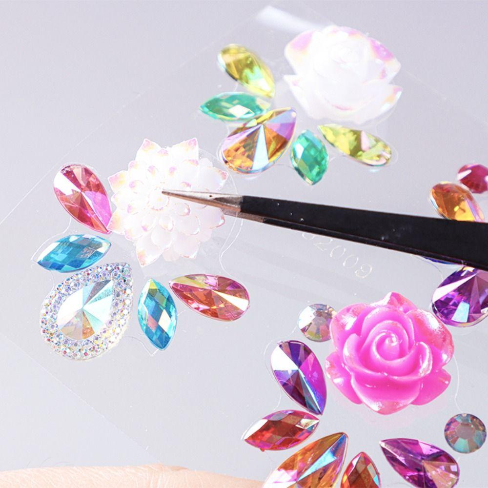 Colorful Face Body Rhinestone Stickers 3D Children Gem Stickers Forehead Tattoo Stickers  Kids