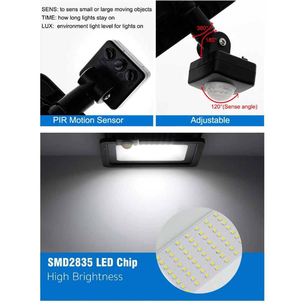 LED Floodlight PIR Motion Sensor White/Warm White IP66 AC220V Exterior Projector Spotlight SMD2835 Outdoor Lighting Floor Lamp