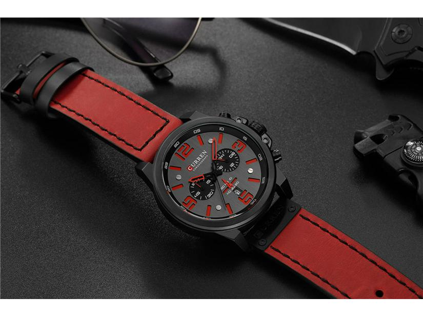 CURREN 8314 Pánské multifunkční sportovní chronografové vodotěsné křemenné hodinky