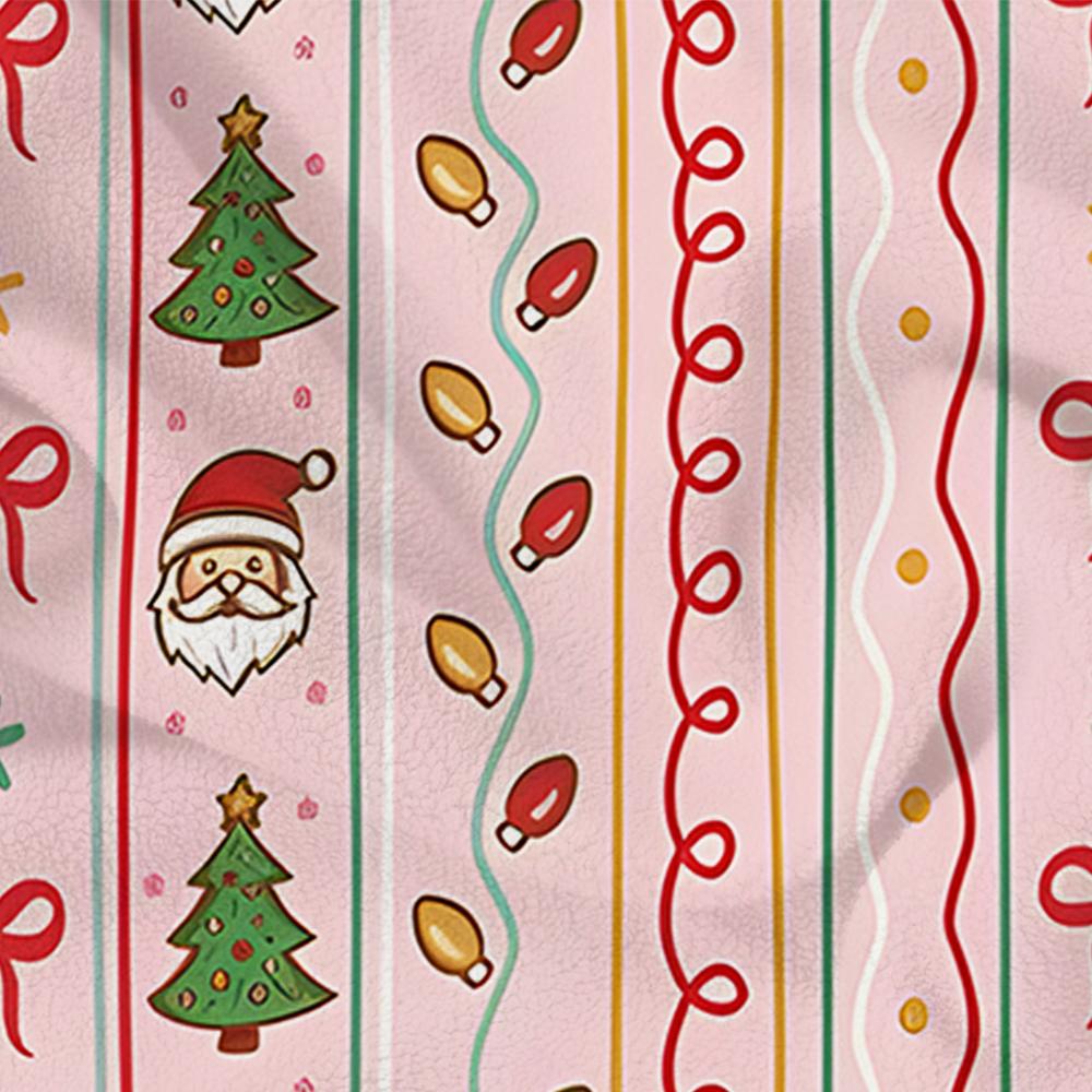 Xmas Light Holly Anime Cartoon Flannel Blanket Soft Warm Throw for Bedroom Sofa Car Kids Holiday Gift