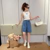 Girls Jeans Shorts Summer Kids Thin Cool Pants Children's Casual Knee Length Jeans Teenager Fashion Clothing