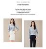 Women's White V-Neck Chiffon Shirt: Formal Spring/Autumn Wear for Interviews and Office.