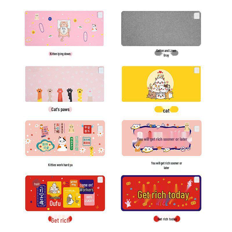 

Cartoon Large Heated Desk Mat for Office or Study