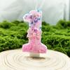 Creative Design Pink Bow Digital Birthday Candle Cake Decoration Year Old Party Candle
