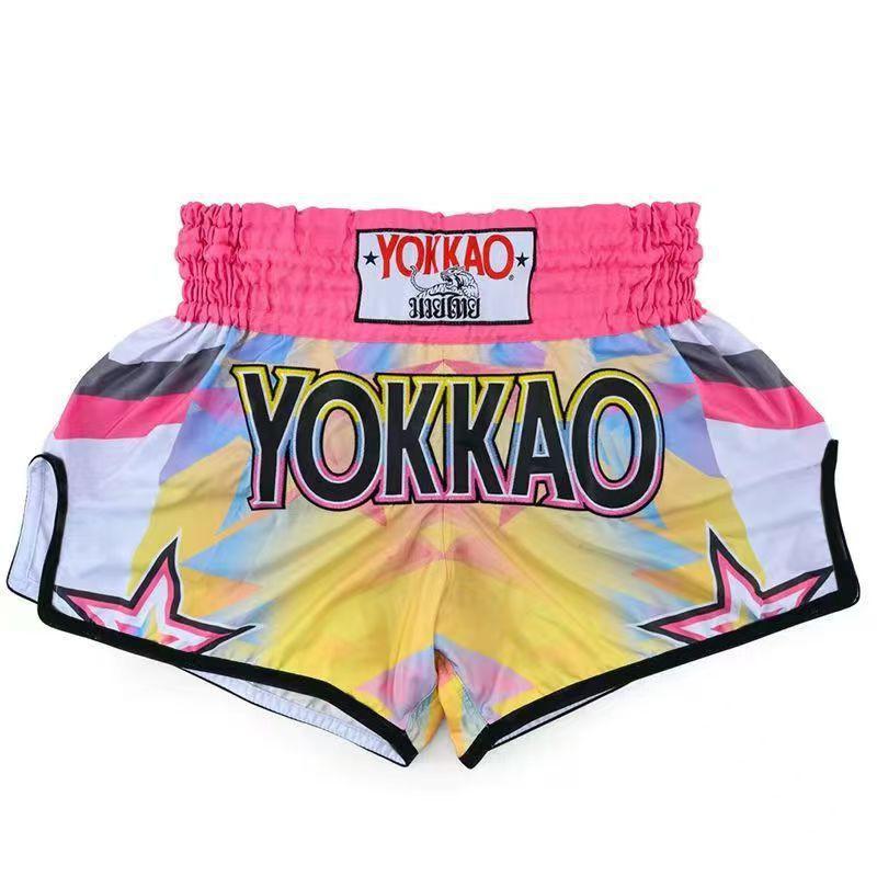 YOKKAO Pantaloncini Muay Thai Kickboxing MMA Allenamento Fitness Pugilato Arti Marziali