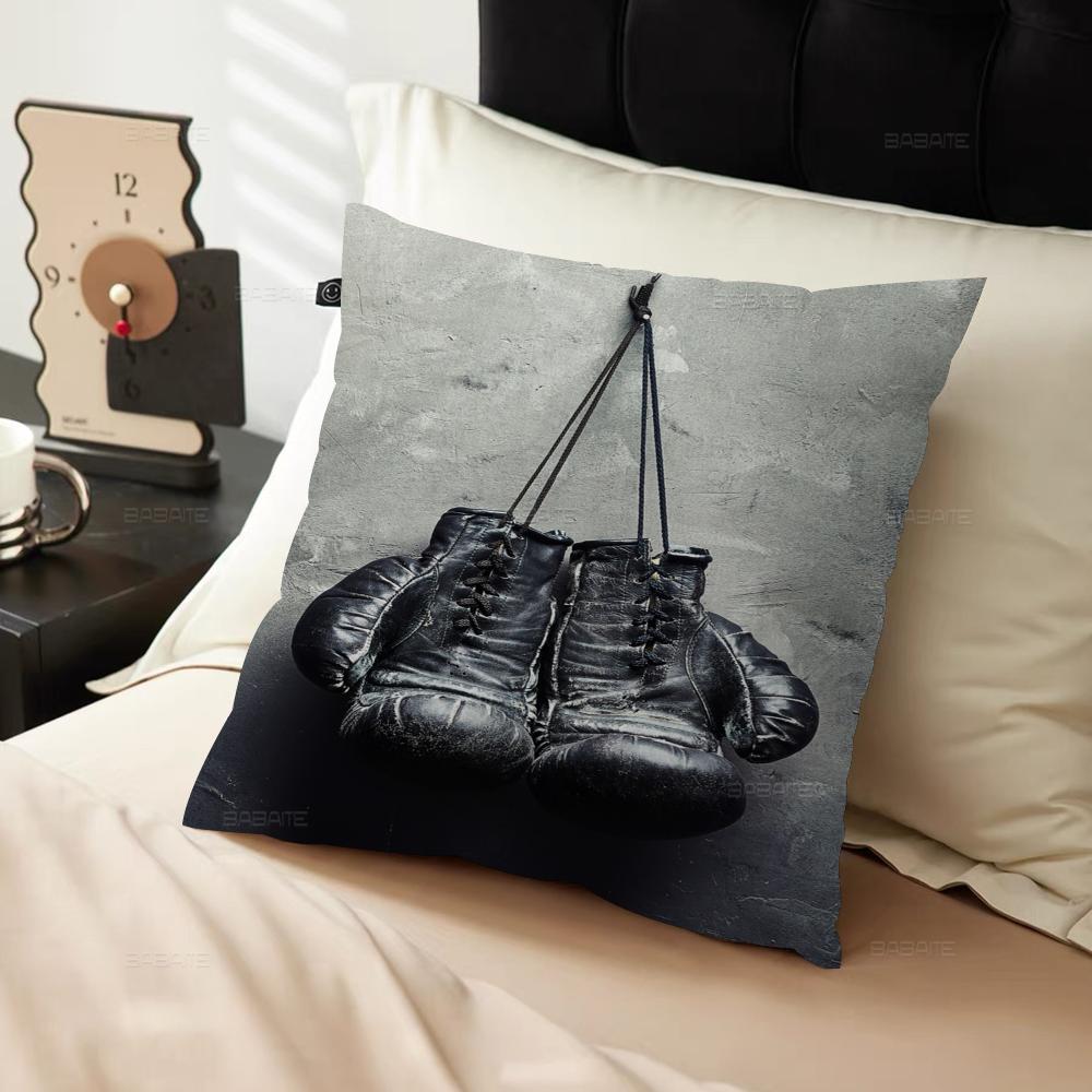 Retro Boxing Gloves Pillow Gift Home Office Decoration Bedroom Sofa Car Cushion Cover Case 45x45