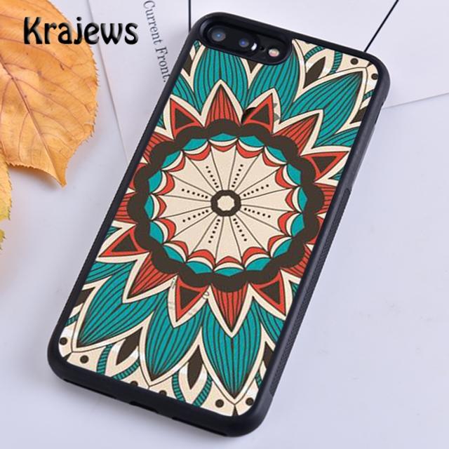 Krajews Indian Style Coloful Mandala Phone Case Cover For iPhone 17 Air 16 15 14 Plus 11 12 13 Pro Max Coque Fundas