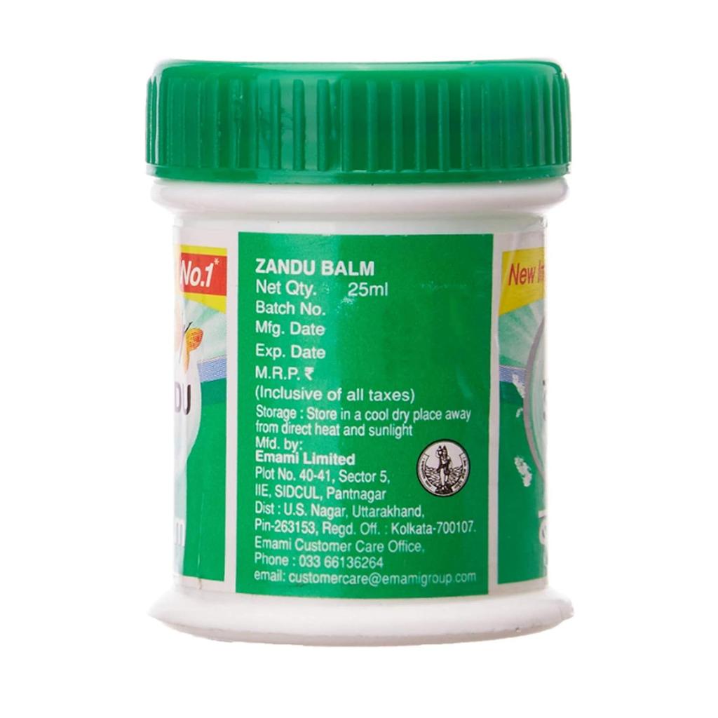 Zandu Balm Pain Relief Balm 25 Ml X Pack Of 2 Fast Absorbing Non Greasy Comfort Care For Headache Body Ache