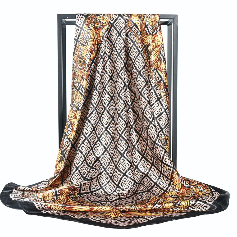 Vysoce kvalitní luxusní hedvábné šátky čelenka Šály Šála na krk pro ženy Řetízek Hedvábný šátek Dámská ozdobná šála