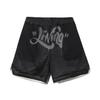 Li-Ning Skateboard Series Letter Print Reversible Comfortable Versatile Sports Shorts Men Shorts Black AKSR459-1