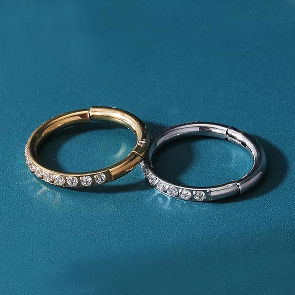 ASTM F136 Titanium Nose Rings 16G/18G/20G Tragus Septum Cartilage Piercing Jewelry Women Out Beautiful Stud Hypoallergenic Ear