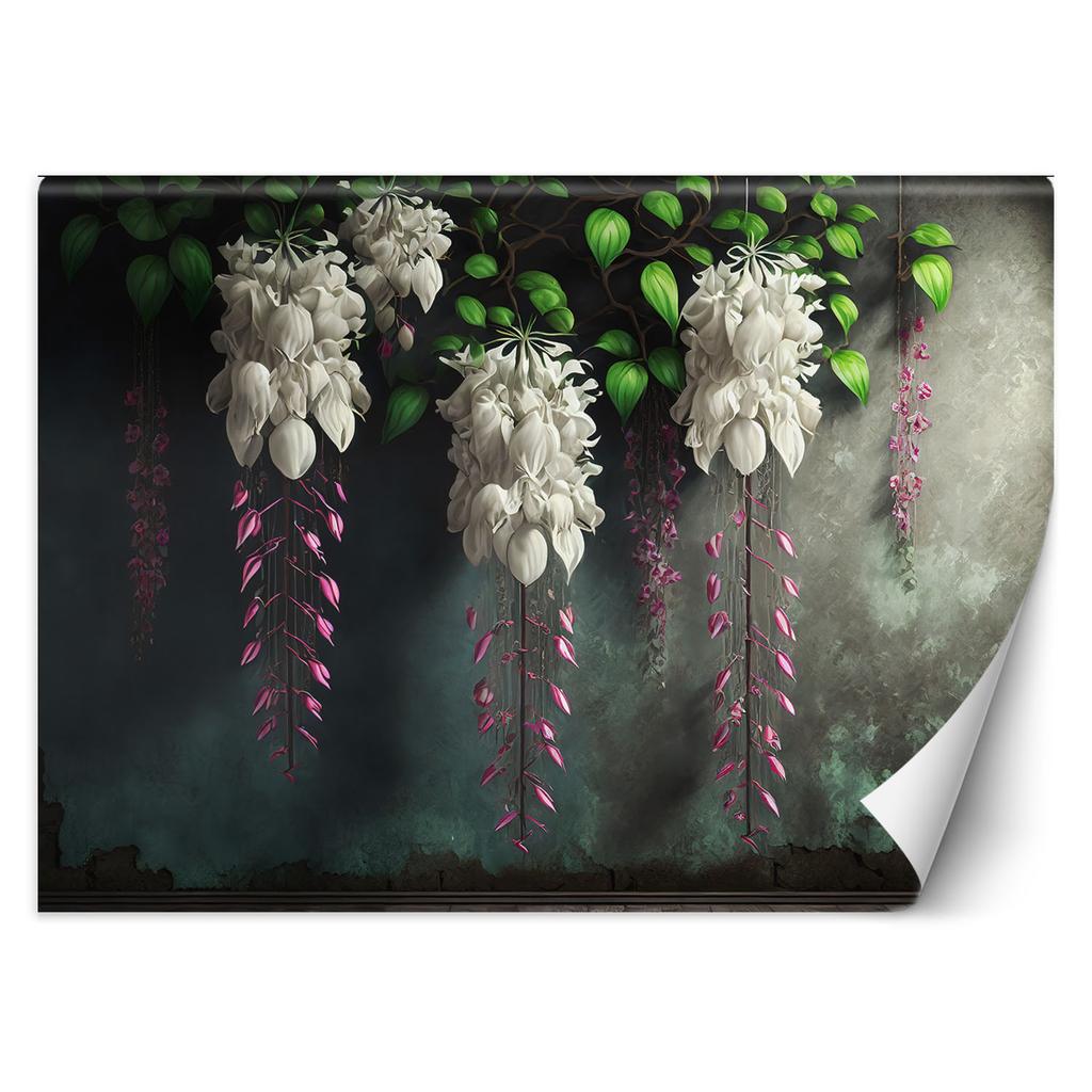 Wallpaper Hanging Concrete Flowers