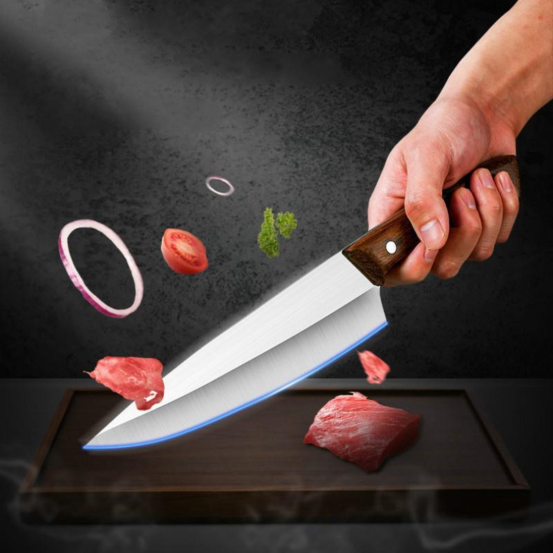 Kitchen Knife Wooden Handle Butcher Knife 4Cr13Mov Professional Kitchen Knife Boning Knife