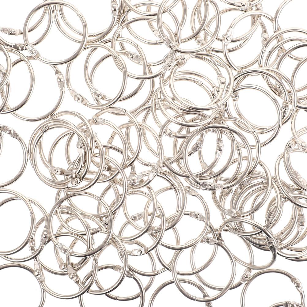 60Pcs Lightweight Metal Binder Rings for Loose Leaf Binder DIY Notebook Clips Book Rings Metal Ring DIY Notebook Ring