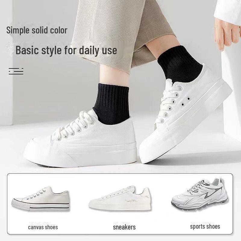 Men's and Women's Thick Cotton Sweat-Absorbing Deodorant Sports Socks for Autumn and Winter