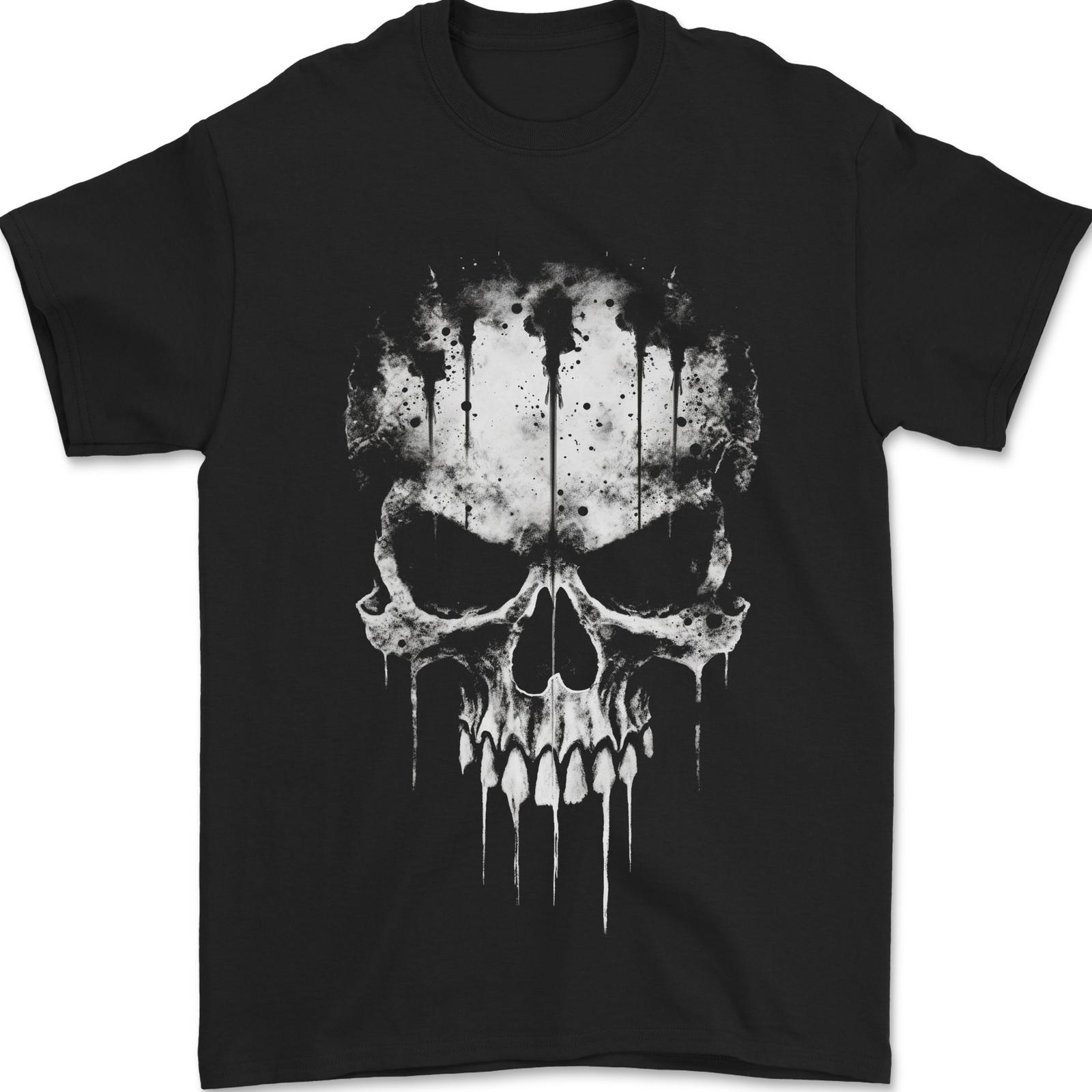 Dripping With Evil Skull Goth Gothic Heavy Metal Mens T-Shirt 100% Cotton L