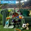 Custom Name Zombie Garden Battle Blanket Lightweight Ideal Bedding Blanket Perfect for Travel, Camping, Living Rooms, Sofas, Christmas Gift