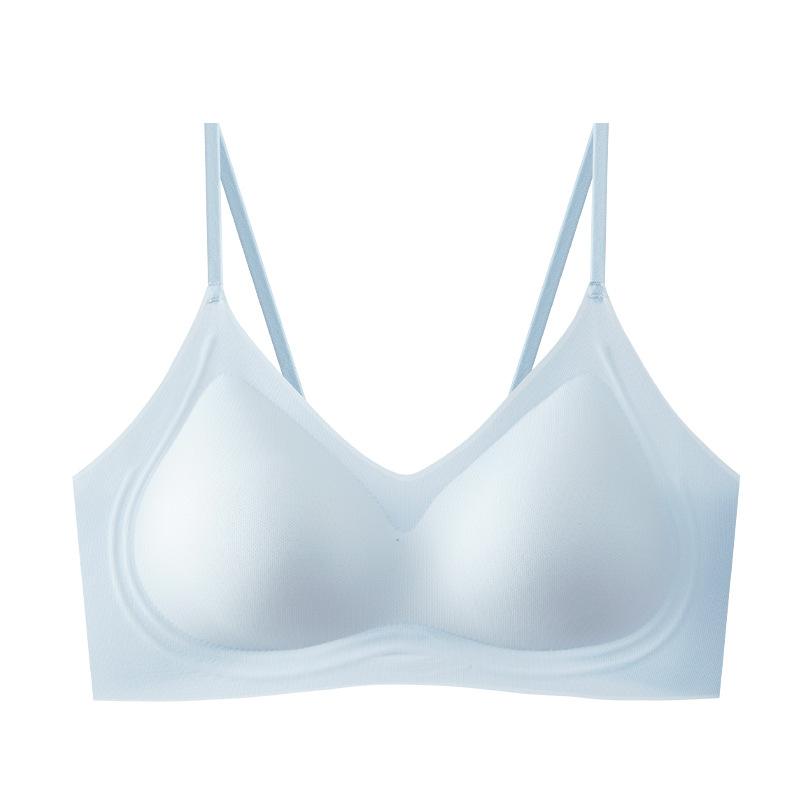 Women Summer Thin Gather Wireless Seamless Soft Support Comfort Bra