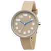 FIELD WORK Women's Analog Watch Koruro Silicone Band Lightweight Sweat-Resistant Casual Simple Cute Wristwatch Beige YM133-2 BE