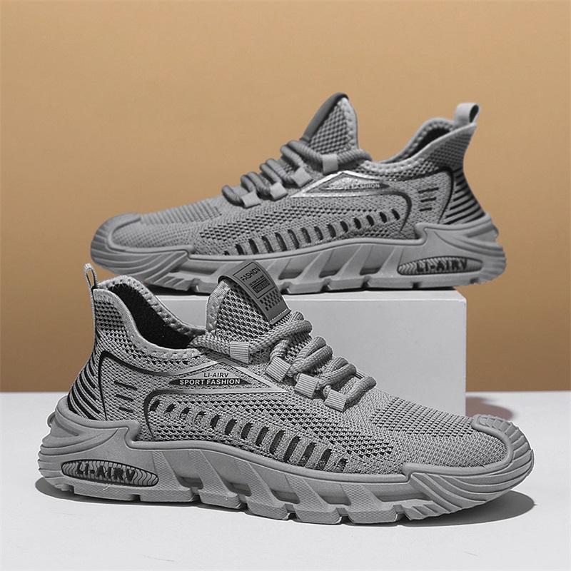 

Мужские кроссовки из хлопчатобумажной ткани, мужские кроссовки для бега, весна-лето, новые сетчатые дышащие кроссовки с толстой подошвой, на шнуровке, мужские повседневные спортивные туфли, модная обувь 44