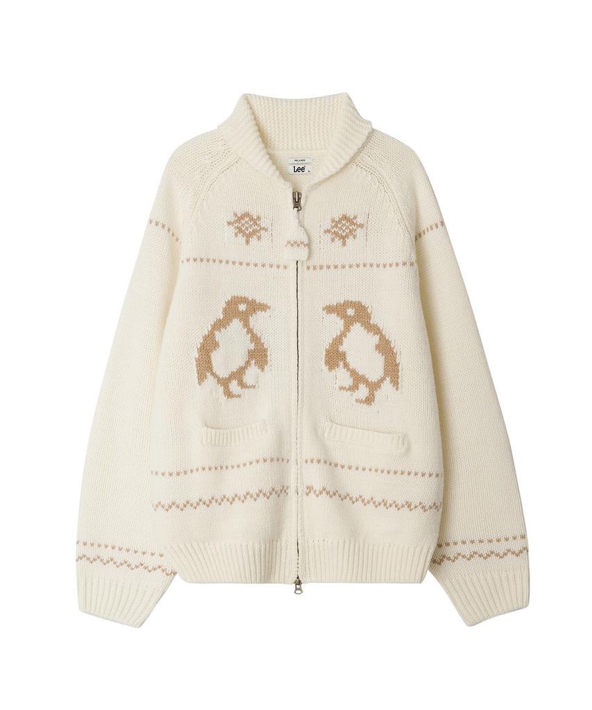 Lee Cowichan Zip-Up Cardigan Ivory