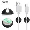 Secure Your Cables with 30pcs Wire Fastener Clips for Office or Home Use