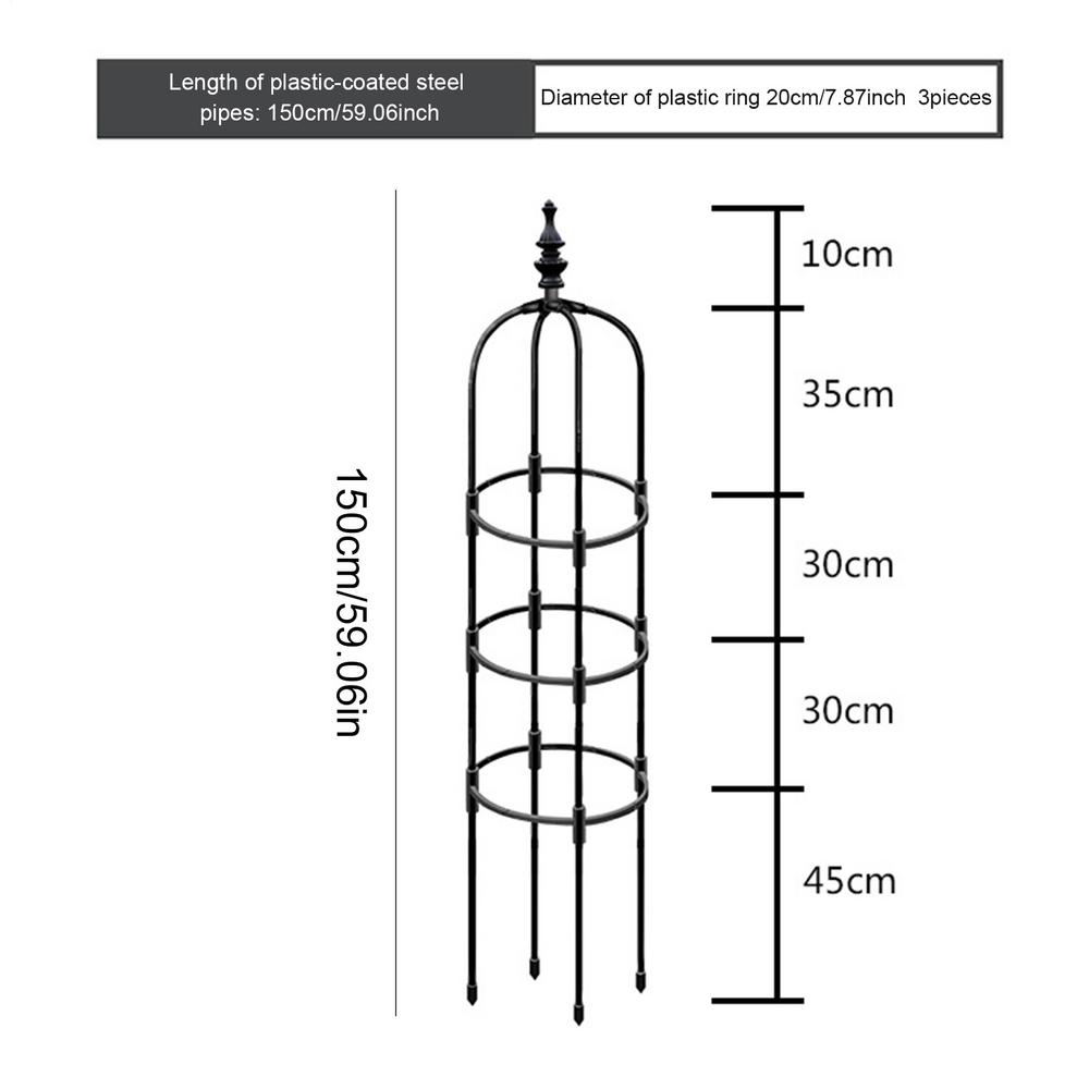 Treliça Obelisco Metal Suportes para Trepadeiras Internas Torre para Plantas Pátio Gramado Varanda Treliça Para Clematis Jasmim Ervilhas Doces Exterior
