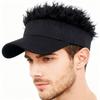 Men Synthetic Short Hair Baseball Cap Spiked Hair Wig Hat Fake Hair Adjustable Sun Protection UV Blocking Visor Fancy Performance Hip-Hop Headwear